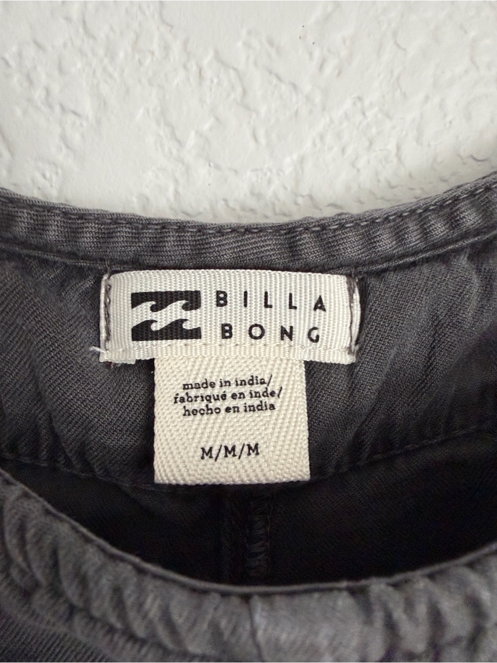 Billabong Wild Pursuit Romper Dark Gray Overalls Size M - Picture 2 of 15